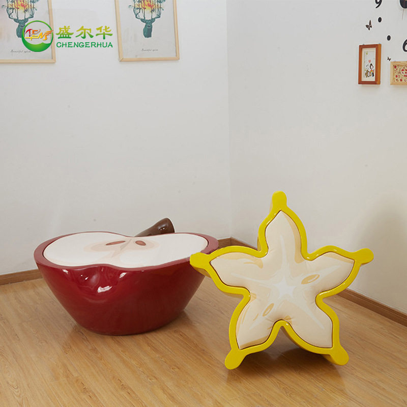 创意水果系列玻璃钢休闲椅户外幼儿园可爱儿童座椅创意商场凳子