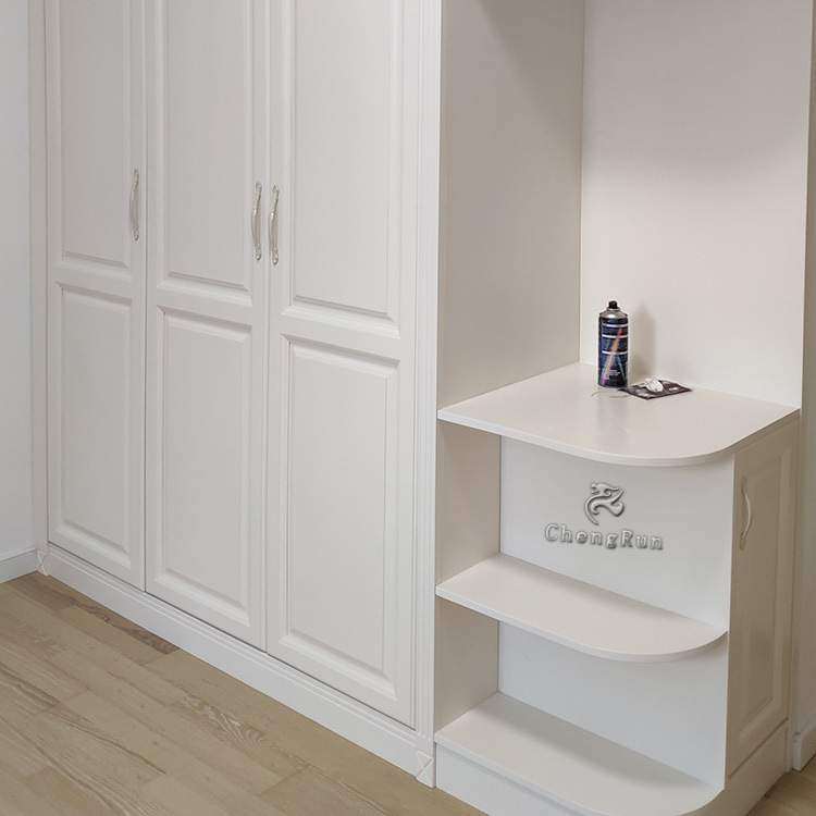 实木整体衣柜定 制白色简欧白橡木衣柜全屋家俱整体家具定 制工厂