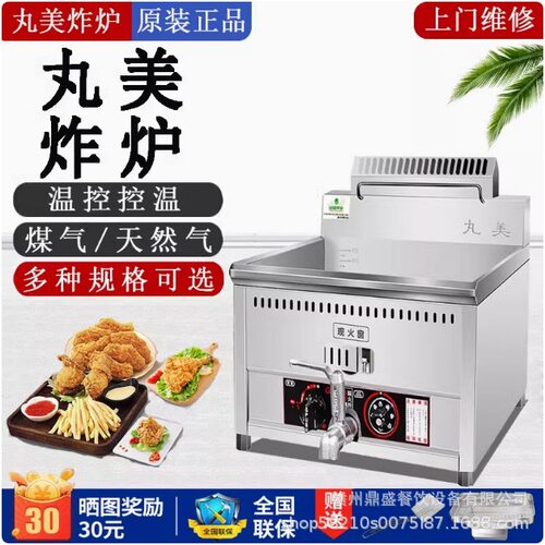 台湾丸美油炸机台式炸锅电炸炉煤气汉堡店薯条炸鸡商用电炸炉