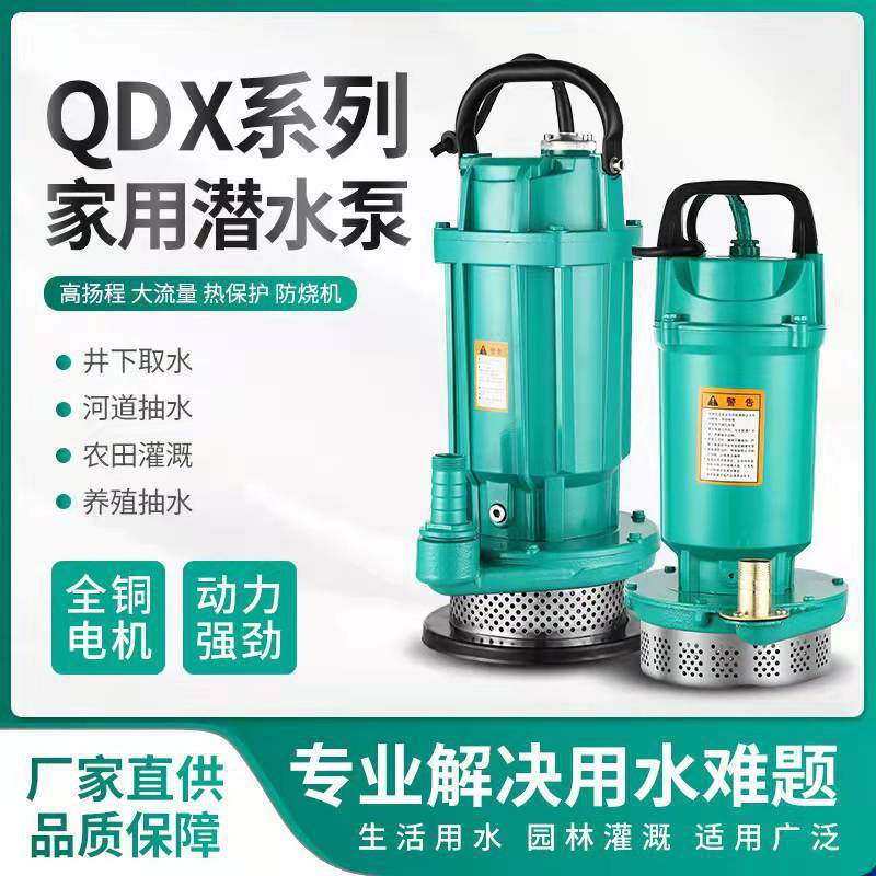 QDX小型家用抽水机 潜水泵 清水泵370W550W750W