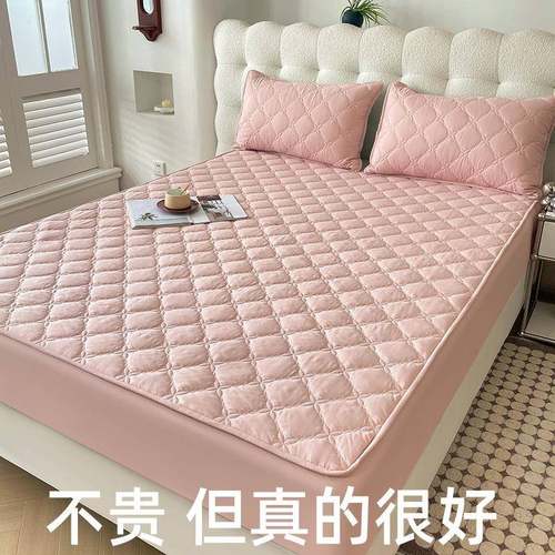 新款纯色床笠单件磨毛夹棉全包床罩床垫保护罩防滑防尘床单套