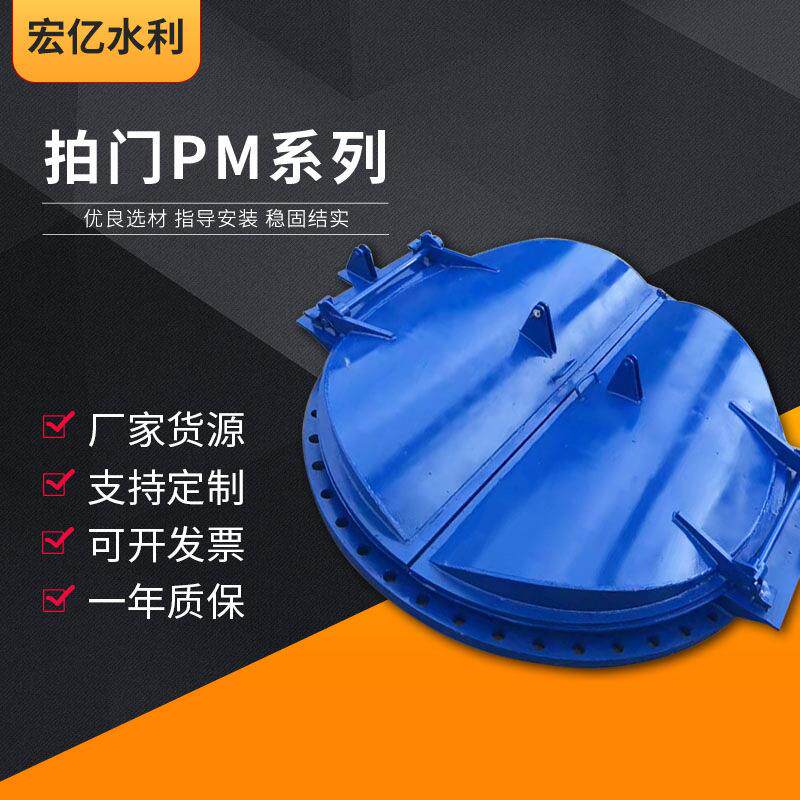 钢制拍门dn600玻璃钢圆形浮箱式水利防倒灌圆形方形钢制拍门