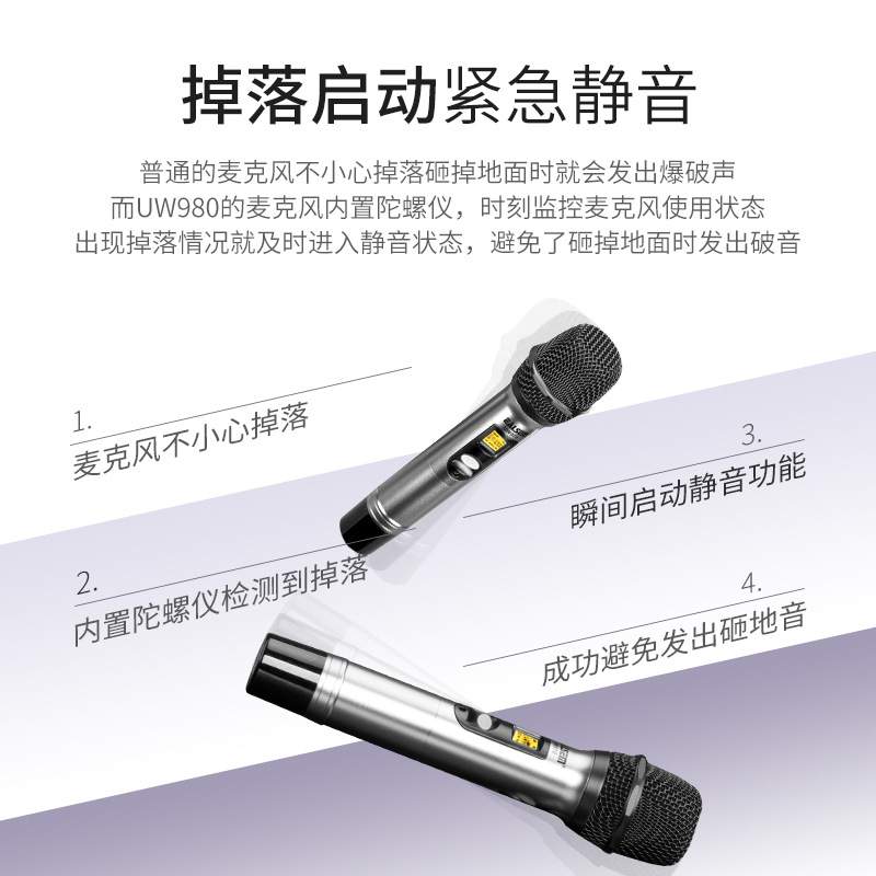 无线麦克风家用k歌一拖二户外音响电视唱歌ktv卡拉ok会议演出话筒