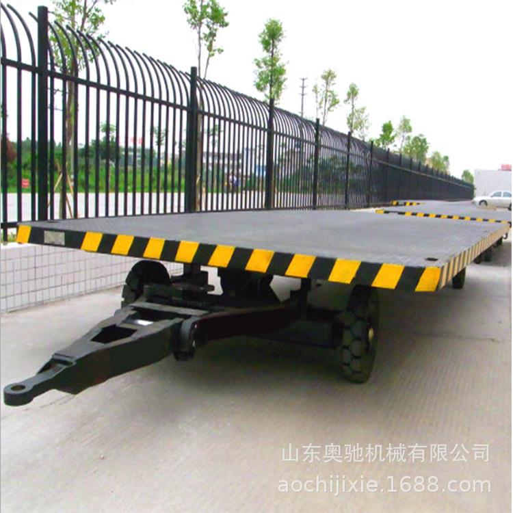 供应平板拖车小型牵引式平板拖挂车物流园货物搬运拖挂车