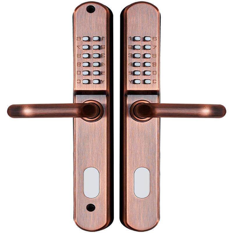 工厂庭院门密码锁花园铁艺门铝艺门锁户外防水双面机械密码锁