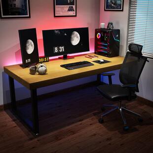 北欧实木电脑桌台式桌子办公桌写字台电竞桌老板桌实木学生书桌子