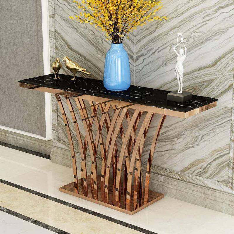 不锈钢玄关桌时尚轻奢隔断桌现代简约玄关走廊过道置物架靠墙条案