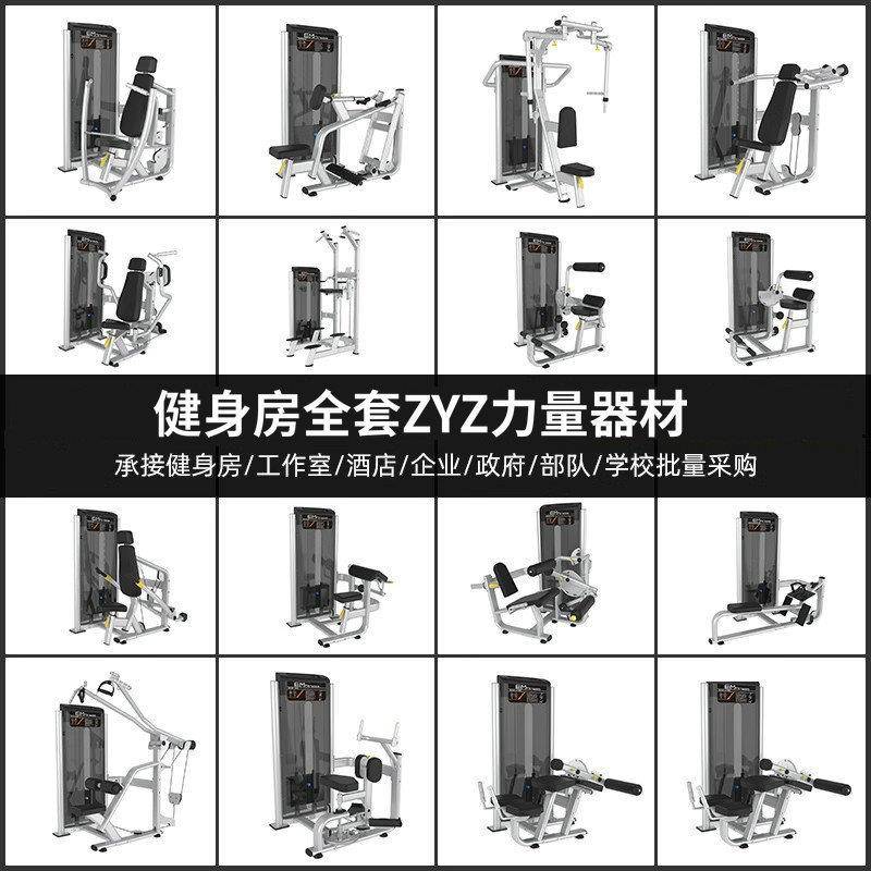健身房器材全套坐姿推胸高低拉背腿部飞鸟划船商用力量训练器械