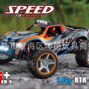 伟力104009电动四驱遥控车1 10高速越野车模油压避震漂移带灯