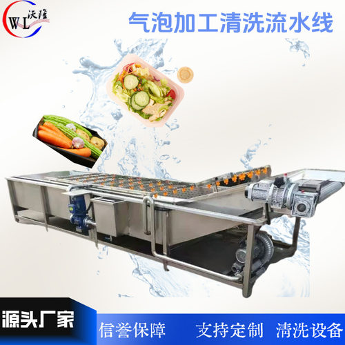 全自动生姜清洗机 气泡连续葡萄清洗设备 大型工业鼓泡洗水果机器