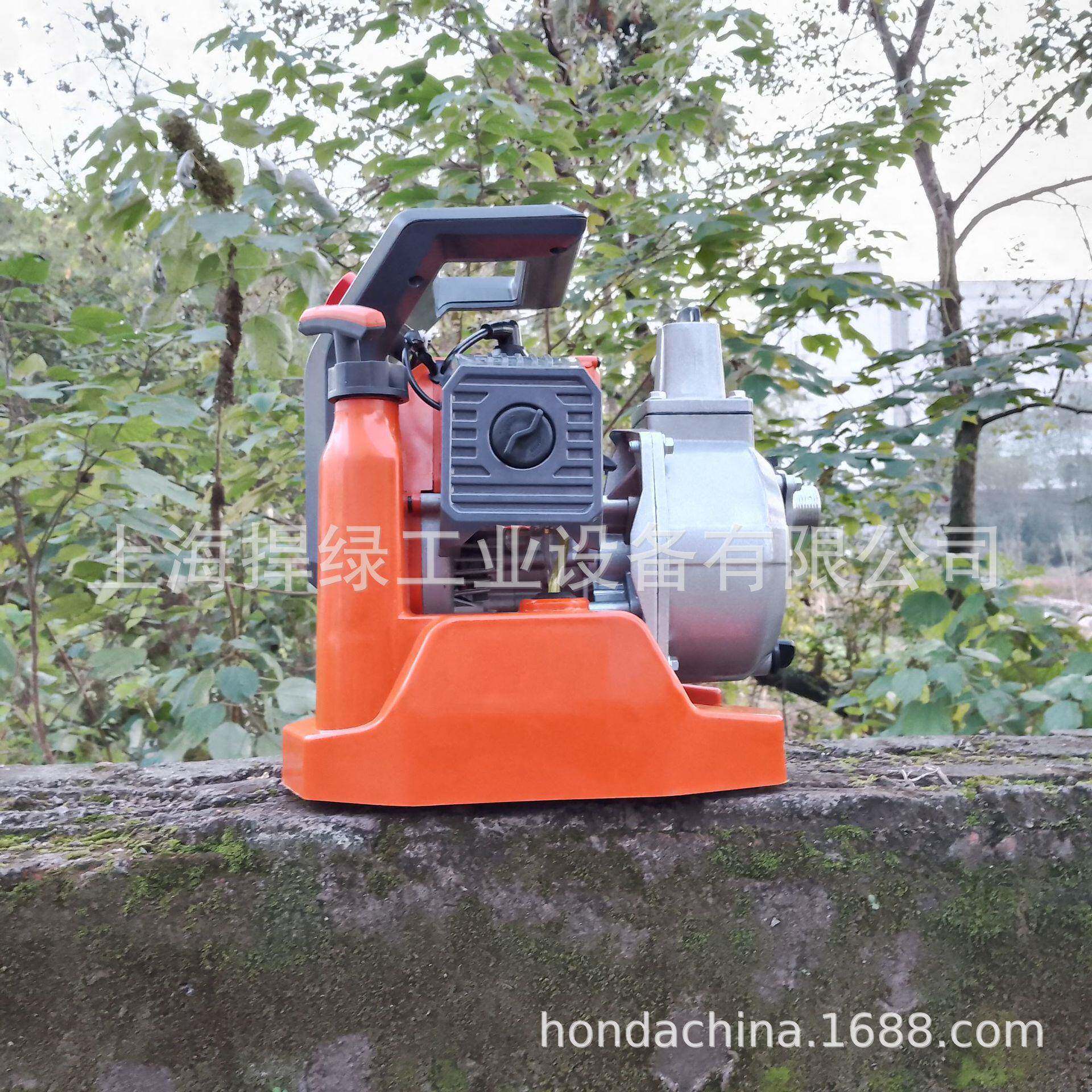丸崎1寸小水泵二冲程汽油水泵浇水灌溉小型家用高扬程抽水机