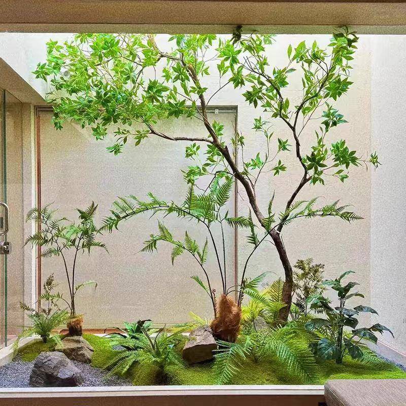 仿真青枫树枫叶树大型设计装饰假树橱窗绿植造景室内仿生植物落地