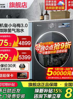 【纯平全嵌】小天鹅小乌梅3洗衣机滚筒全自动家用洗烘一体旗舰E40