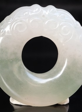 天然45*45*7mm23g玉石挂件桂林鸡血玉石贵妃料黑底红男士仿古挂件