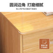 床头柜带锁卧室简约现代木质床边收纳柜移动家用简易储物柜置物架