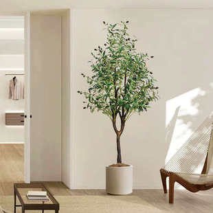 仿真绿植橄榄树落地盆栽室内大型植物摆件客厅轻奢装饰仿生花假树