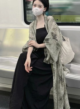 宋制汉服女新中式2024新款改良对襟长衫宋裤日常吊带宽松女装春夏