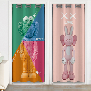 门帘隔断布帘子遮挡免打孔家用房间卧室商用挂帘2021年新款高级感