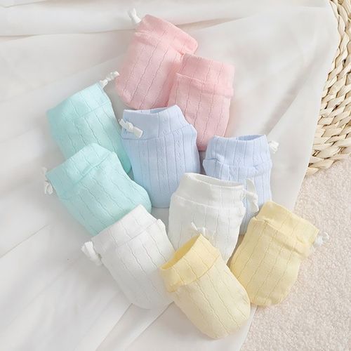 新生婴儿手套防抓脸纯棉可调节透气棉大号初生宝宝护手套防掉绑带