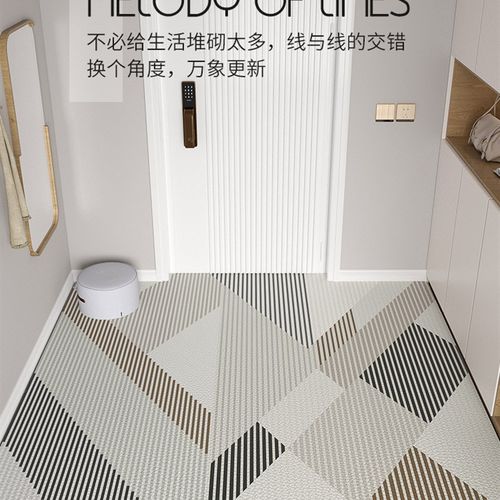 皮革入户门地垫简约风进门可擦免洗脚垫玄关门前门口防滑防水地毯