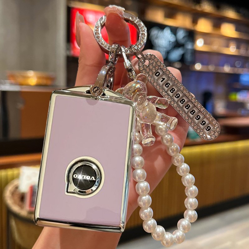 沃尔沃xc60钥匙套s90/s60/xc90/xc40/v60汽车钥匙壳女包扣