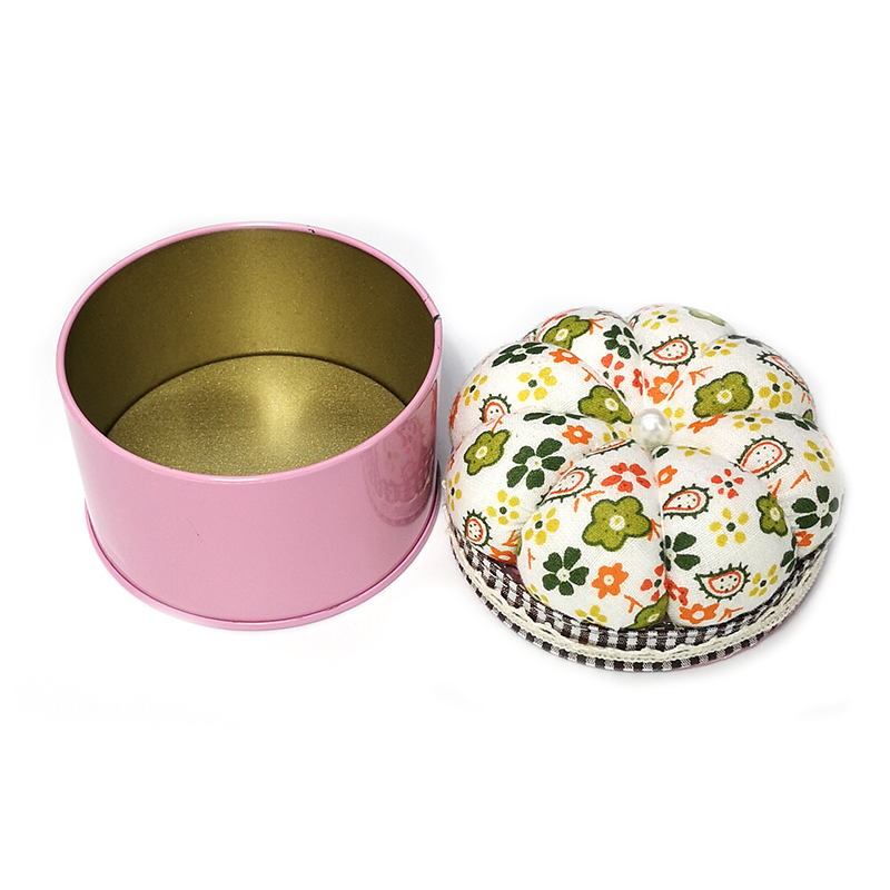 包邮南瓜针插收纳盒针线盒马口铁针扎缝纫工具十字绣手工针垫E286