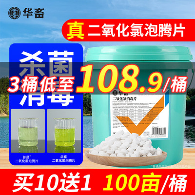 华畜二氧化氯泡腾片 水产养殖鱼虾池塘专用消毒剂