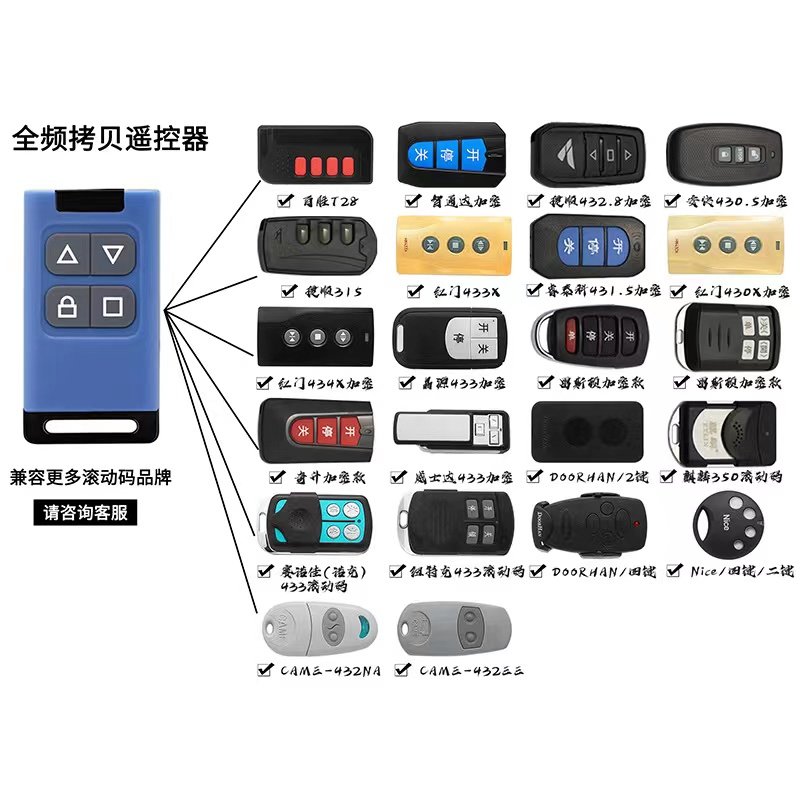 全频通用型超强对拷伸缩门小区道闸栏杆车库门卷帘门卷闸门遥控器,电子/电工,门窗控制器,淘宝优惠券,粉丝福利购,淘宝优惠卷