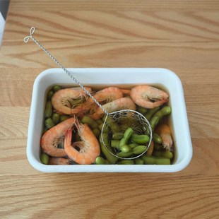 雨花石杂货 不锈钢迷你火锅捞勺边炉厘小漏勺日式手工编织过滤勺