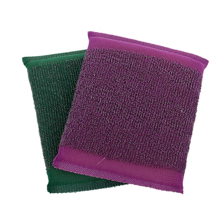 玉兔带钢丝洗碗布加厚洗碗钢丝布百洁布厨房家用海绵擦家务清洁擦