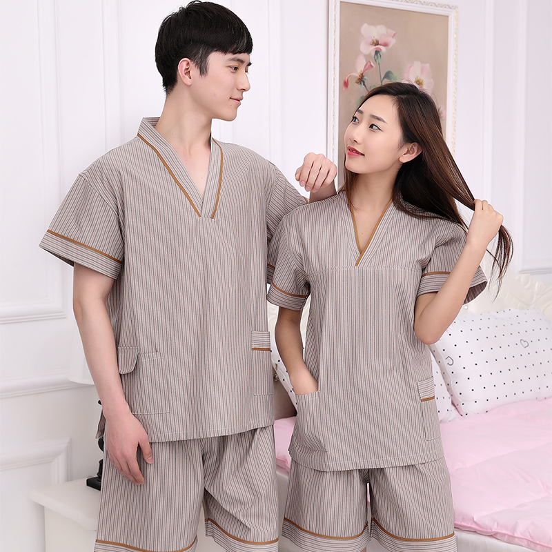 汗蒸服男女大码加肥可爱洗浴服桑拿服家居亲子情侣套装汉蒸服纯棉