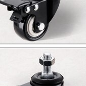 家具万向轮带刹车净音结实轴承轱辘滑动家居转向轮万向轮子铁轮子