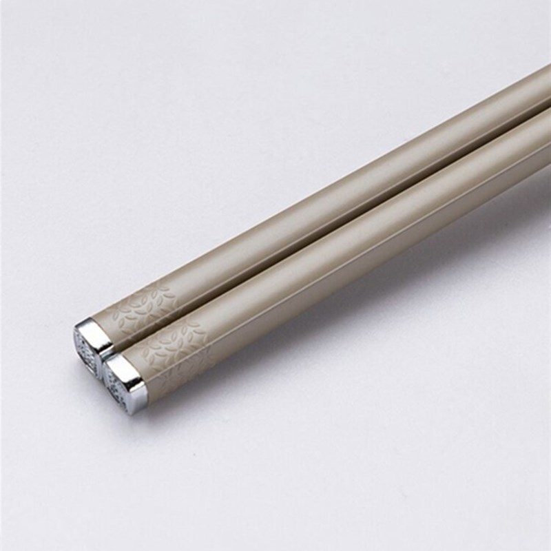 客满多筷子高档家用新款轻奢防霉防滑耐高温合金筷家庭墨绿玎珰筷