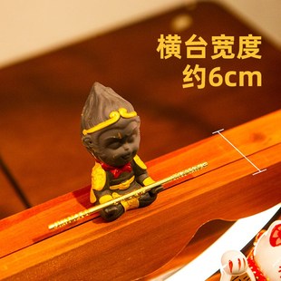 DIY灯圈摆件实木底座圆形玄关佛像礼品装饰桌面禅意中式家居摆件