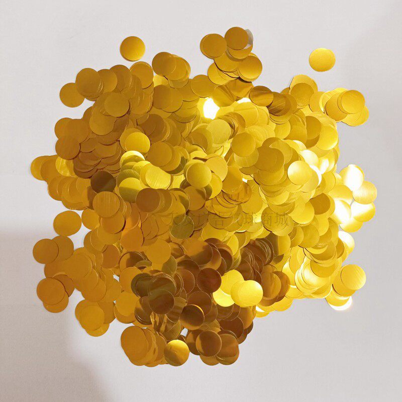 波波球亮片金银彩色500克撒花五角星爱心形圆点透明气球填充物