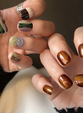 Foromance.【山的协奏曲】植系配色 短甲 扁甲友好 纯手工穿戴甲