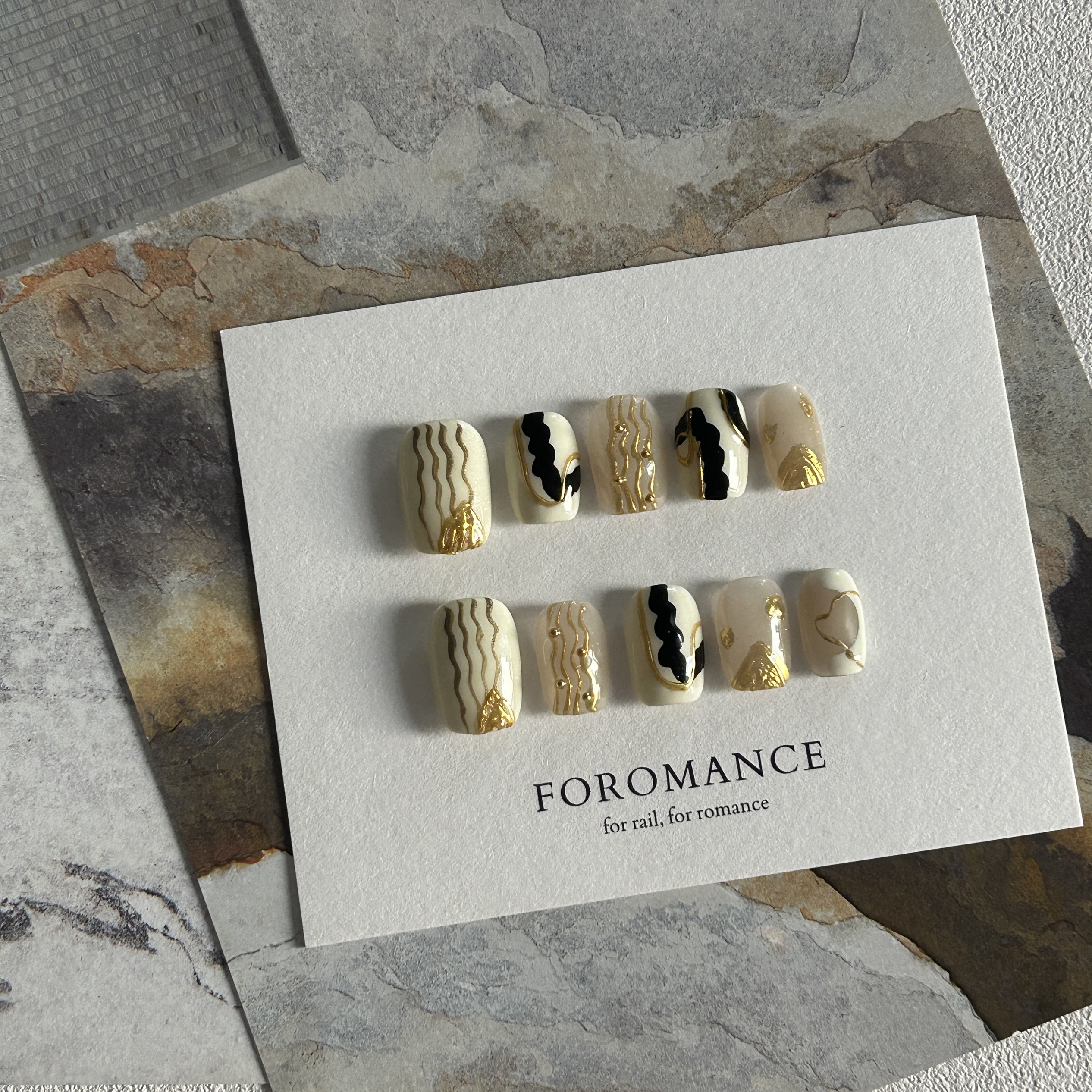Foromance.【尼罗河 】阳光照耀 波光粼粼 短方甲型 纯手工穿戴甲