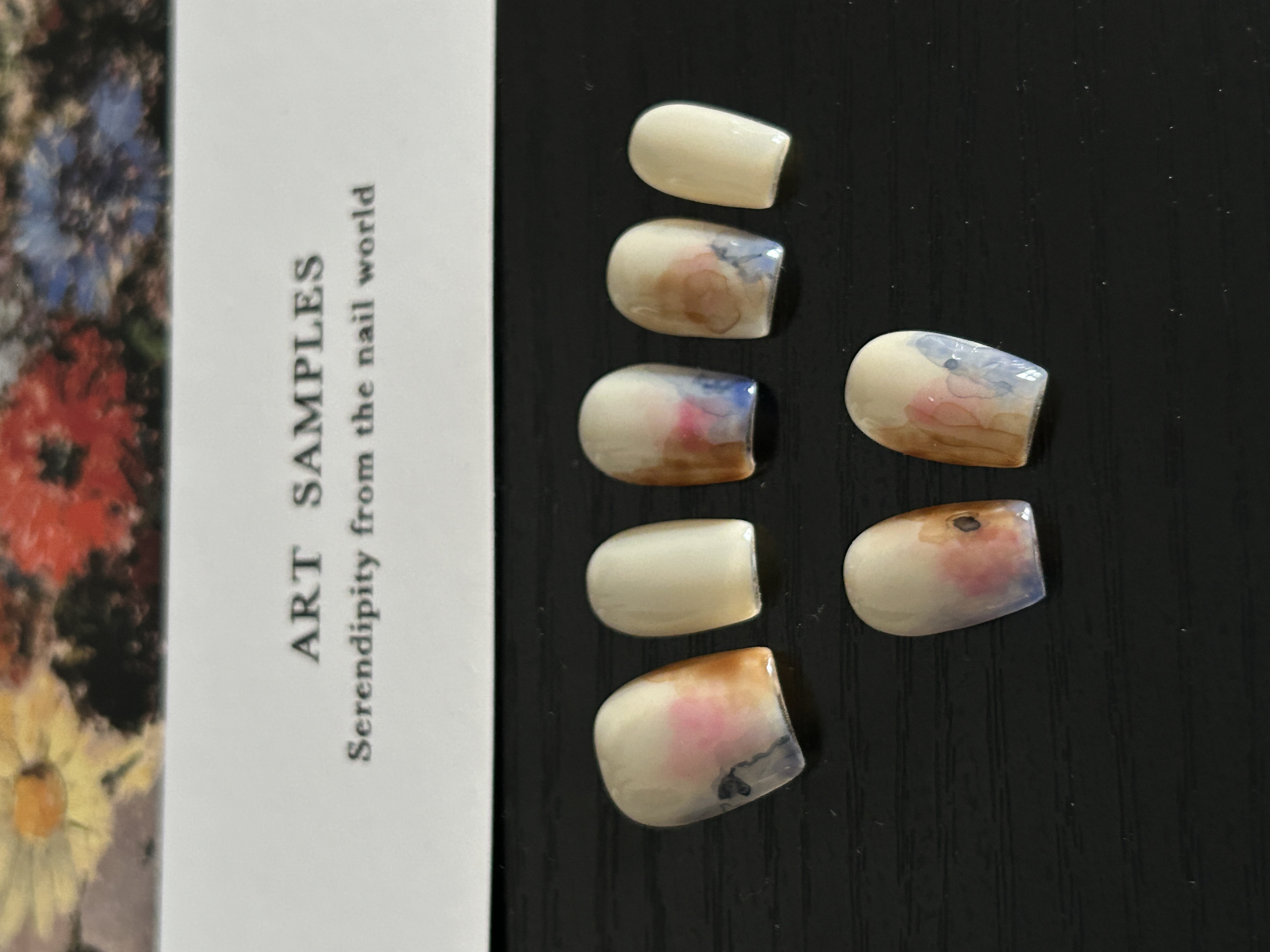 Foromance.【柔黄奶瓷】芝士黄 搭配浅淡水墨晕染 短方穿戴甲