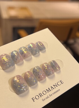 Foromance.【春日浪漫】清透温柔 手绘小花 短方圆 扁甲友好