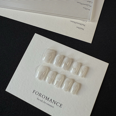 Foromance.【白月光】清冷白月光 白色系晕染 穿戴甲