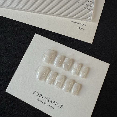 Foromance.【白月光】清冷白月光 白色系晕染 穿戴甲