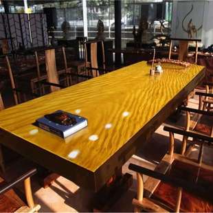黄花梨大板桌实木原木整板现货老板办公会议餐桌茶台茶桌茶几