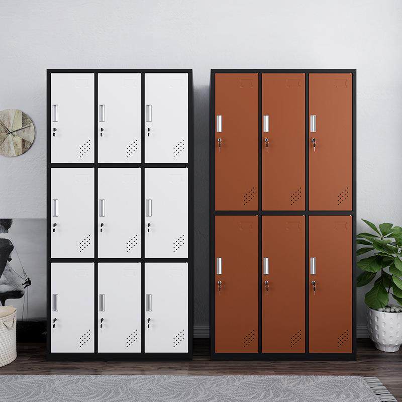 彩色健身房存包更衣柜铁皮电子感应锁员工储物柜浴室书包洗浴中心