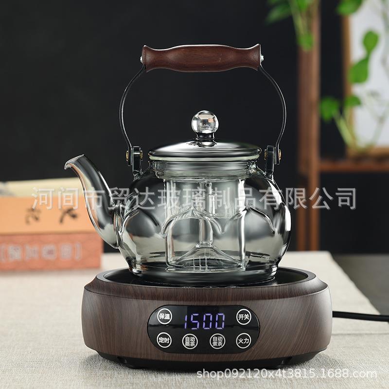 工厂新款提梁壶煮茶壶星空壶煮茶器玻璃壶星空莲花壶家用茶具