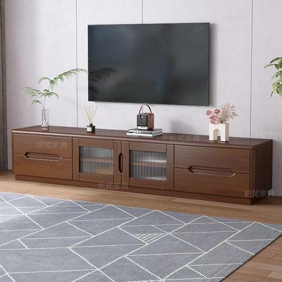 Yla电视柜简约现代客厅家用实木框小户型卧室落地收纳储物柜一体