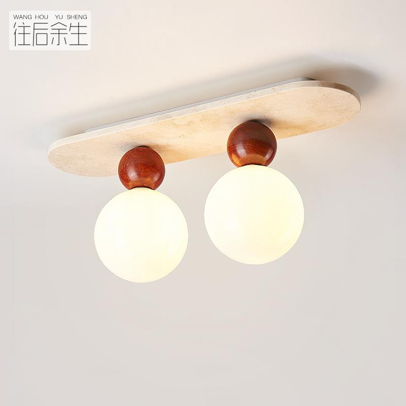 奶油风过道现代简约走廊设计师小奶豆吸顶灯设计感玄关灯具