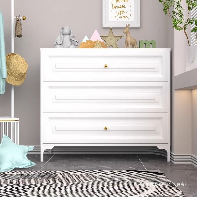 家用卧室铁艺储物柜五斗柜客厅边柜现代简约钢制收纳置物柜抽屉柜