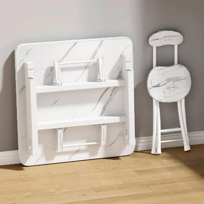 四方桌可折叠餐桌正方形桌子家用简易吃饭桌小户型桌椅组合实木纹