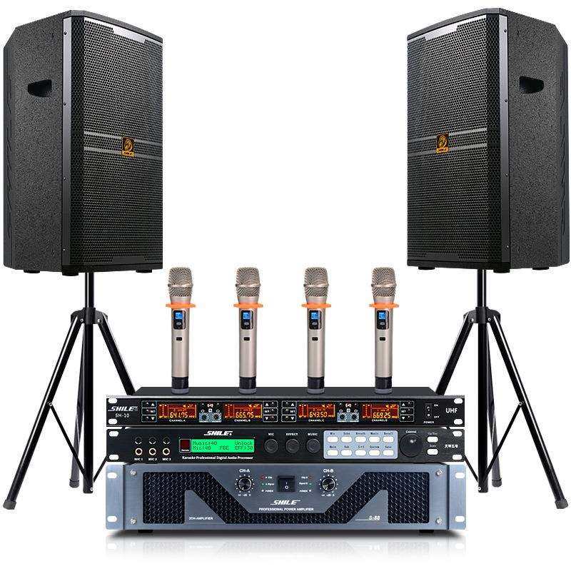 狮乐BM15会议音箱功放S88配效果器天琴五号话筒专业舞台音响套装