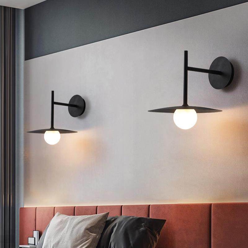 客厅背景装饰墙灯现代简约卧室书房床头灯后个性创意飞碟餐厅壁灯